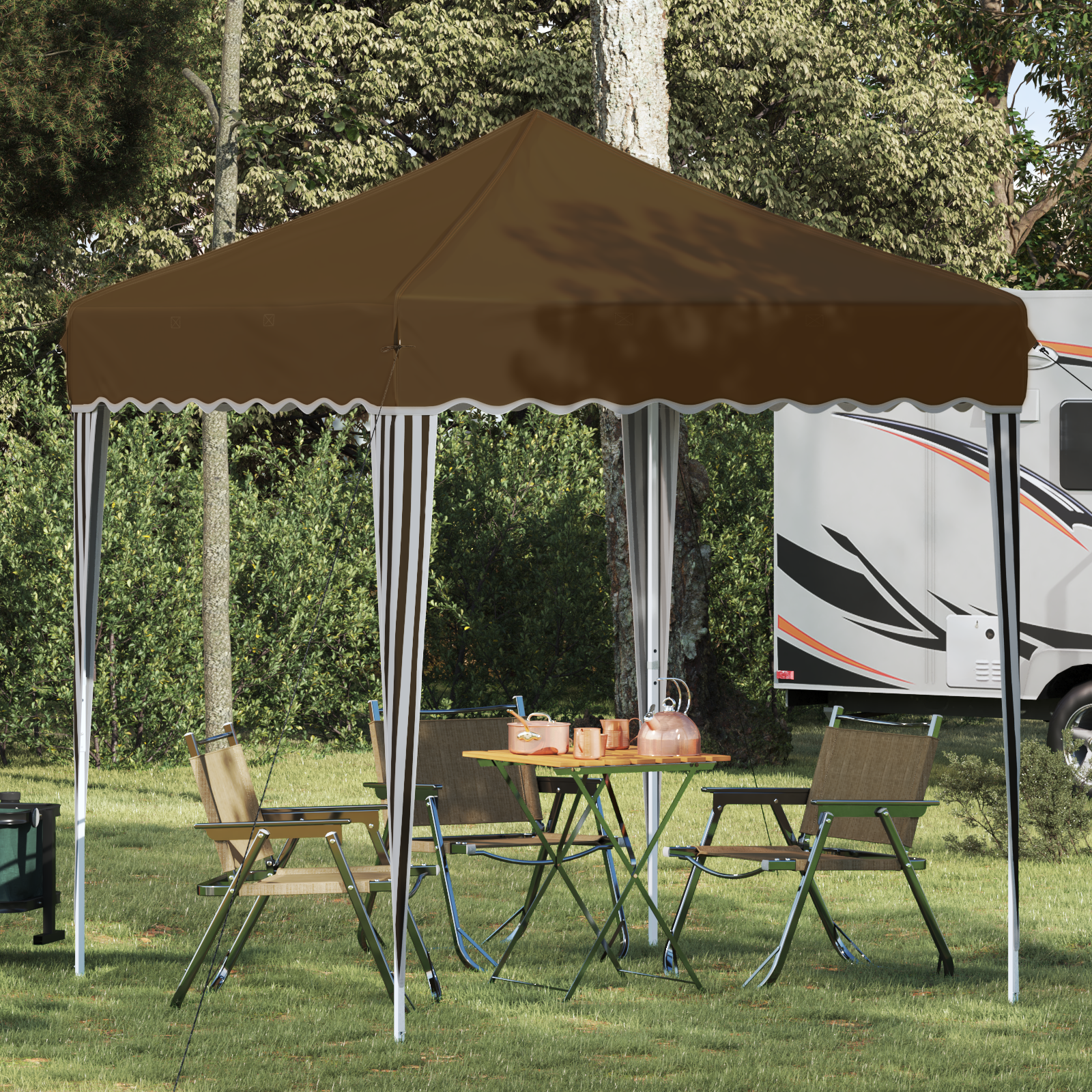 Pop-up Party Tent Taupe 195 x 195 x 245 cm