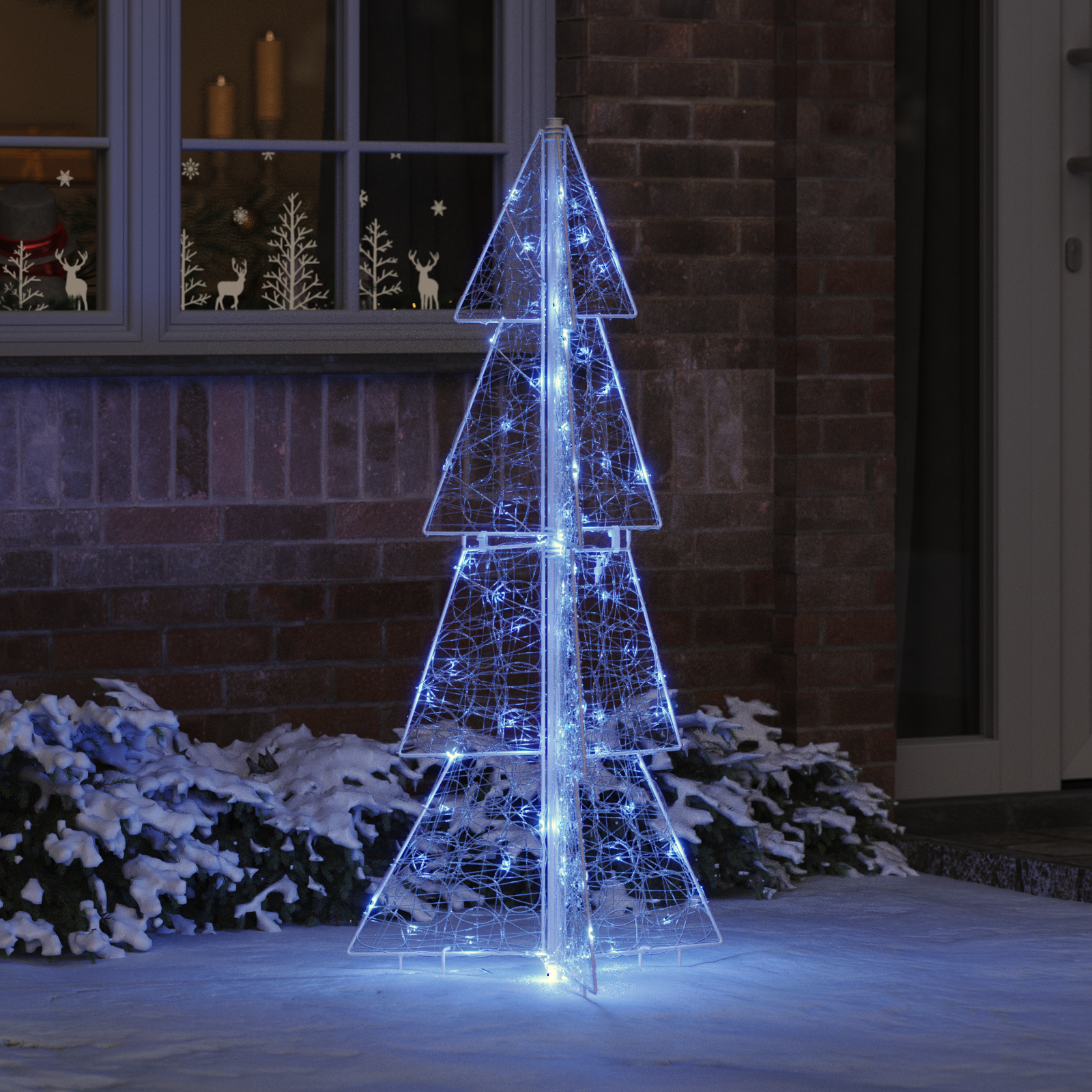 Christmas Tree with 100 LED Blue 120 cm Acrylic