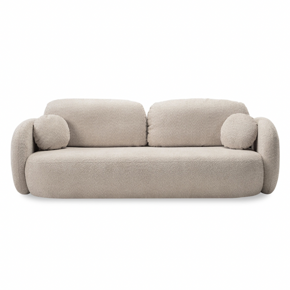 Sofa lova OLIO, šviesiai smėlio bouclé