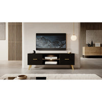 TV staliukas SAVONI, juodas, 140 cm