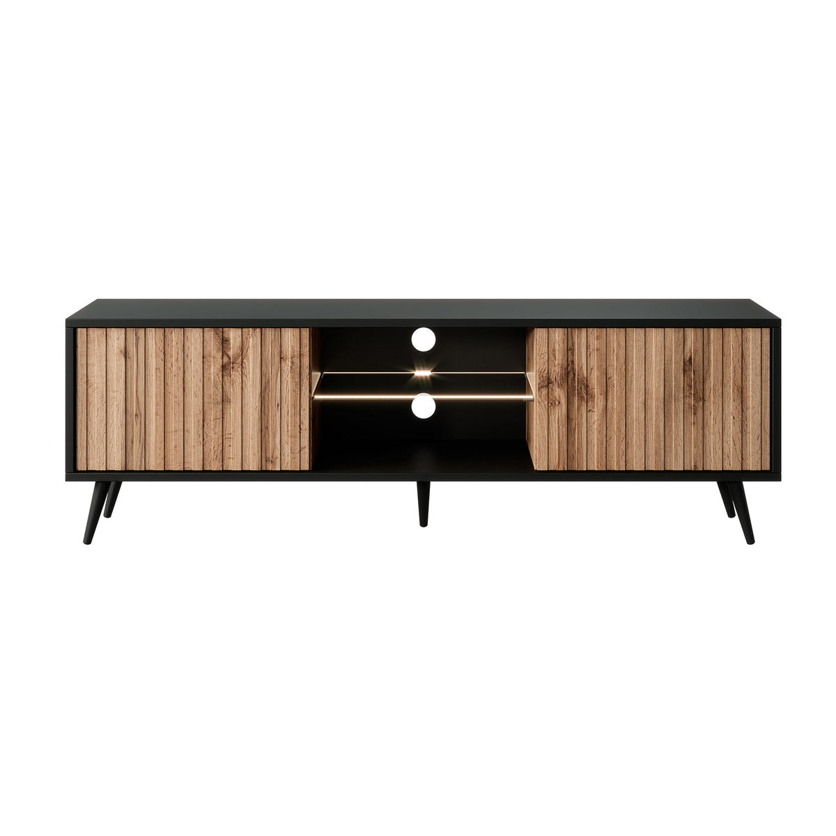 TV spintelė MAGNUS, juoda, 135 cm