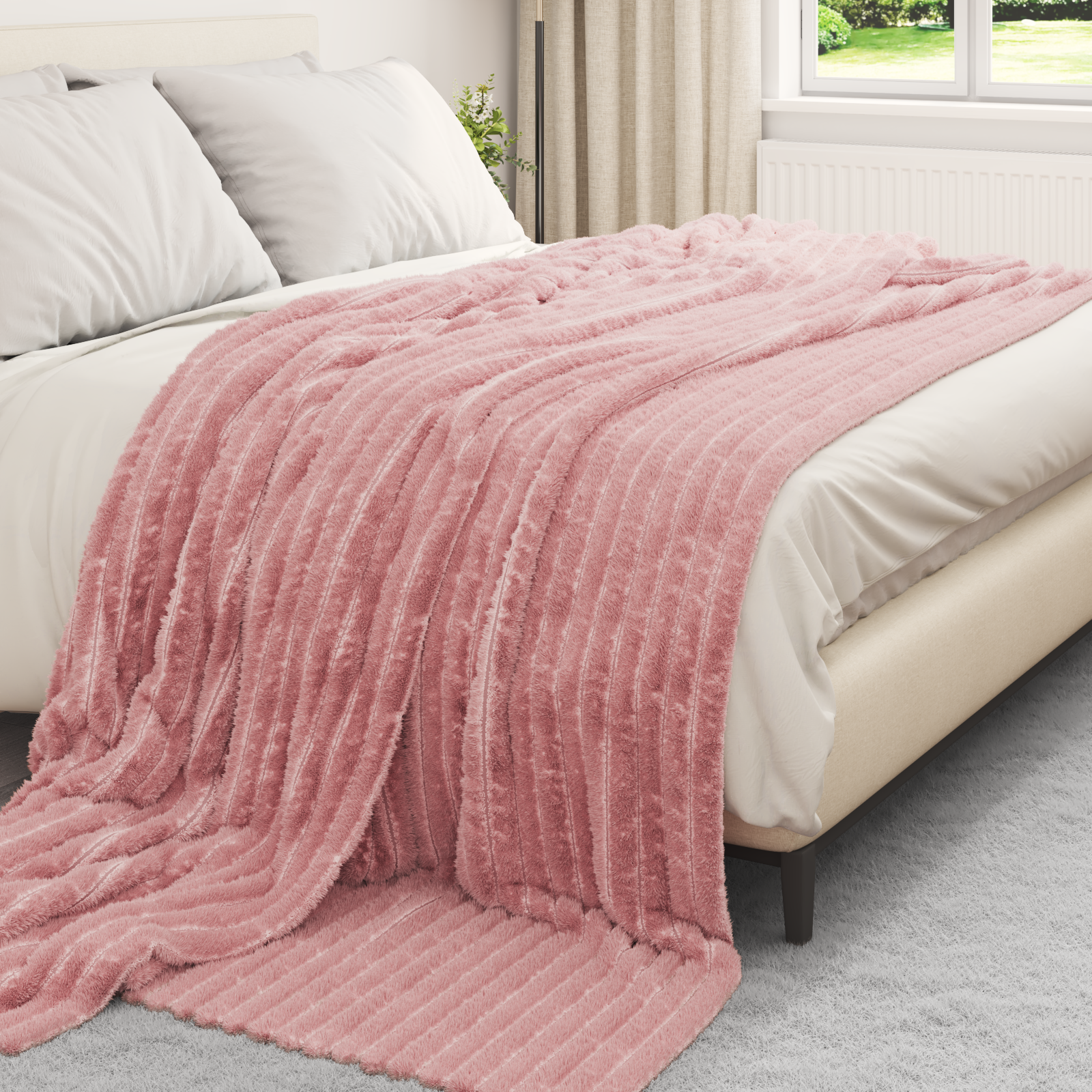 Throw blanket 6 pcs Pink 240 x 220 cm Flysas