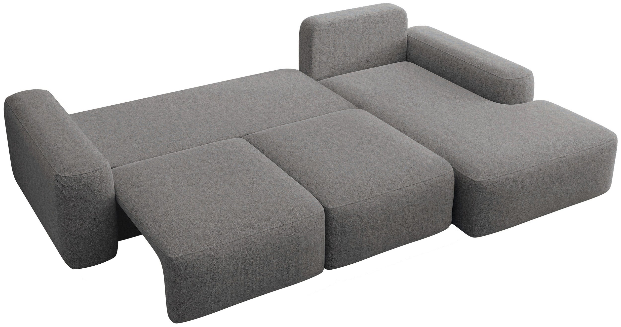 Kampinė sofa CARNOS, tamsiai pilkos spalvos