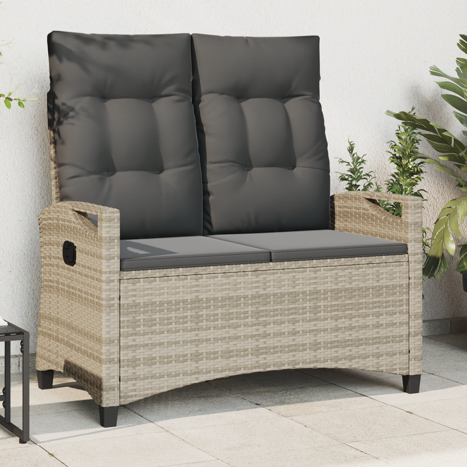 Dārza sols ar spilvenu 105 x 60 x 112 cm tērauds