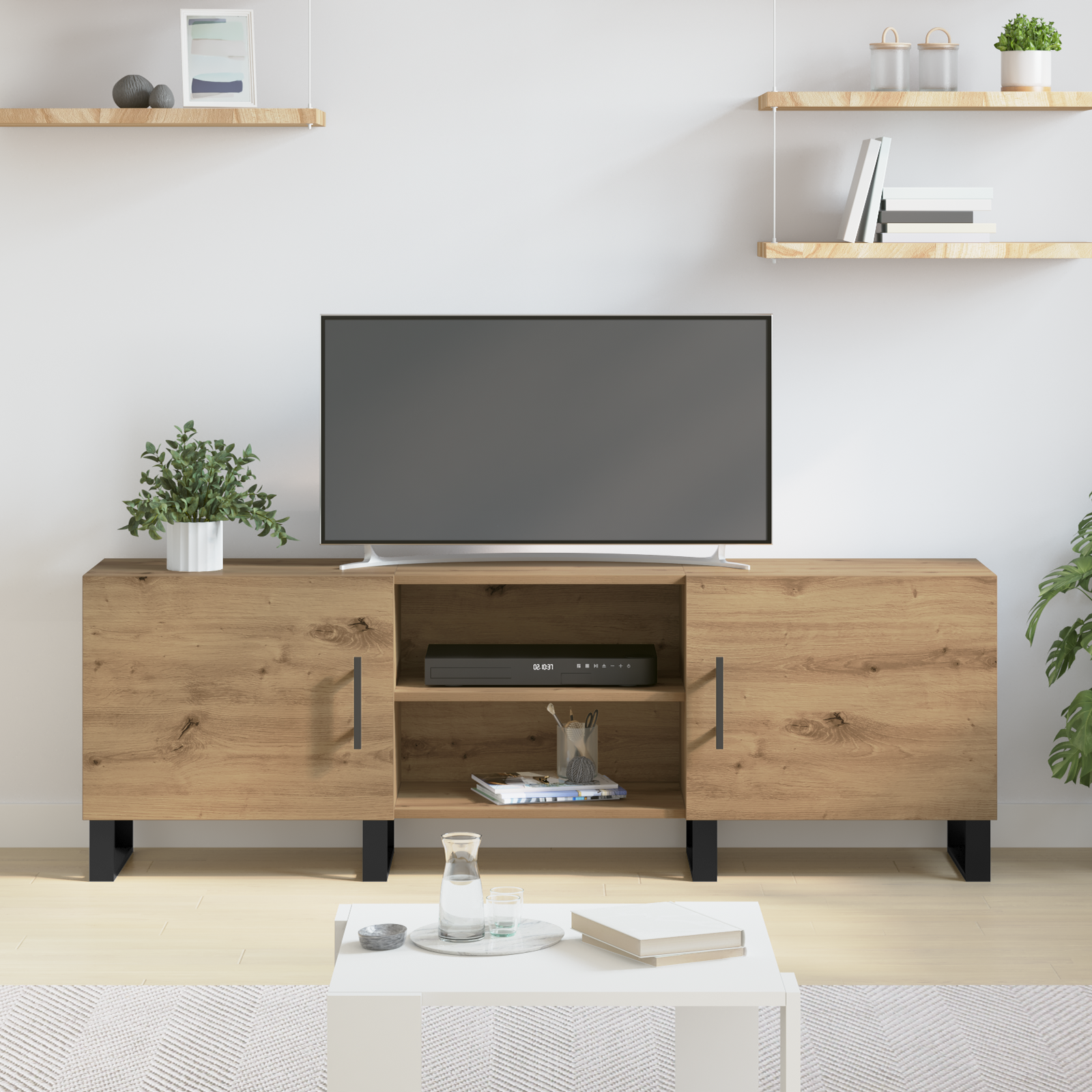 Televizoriaus spintelė Amatininkų ąžuolas 150 x 30 x 50 cm