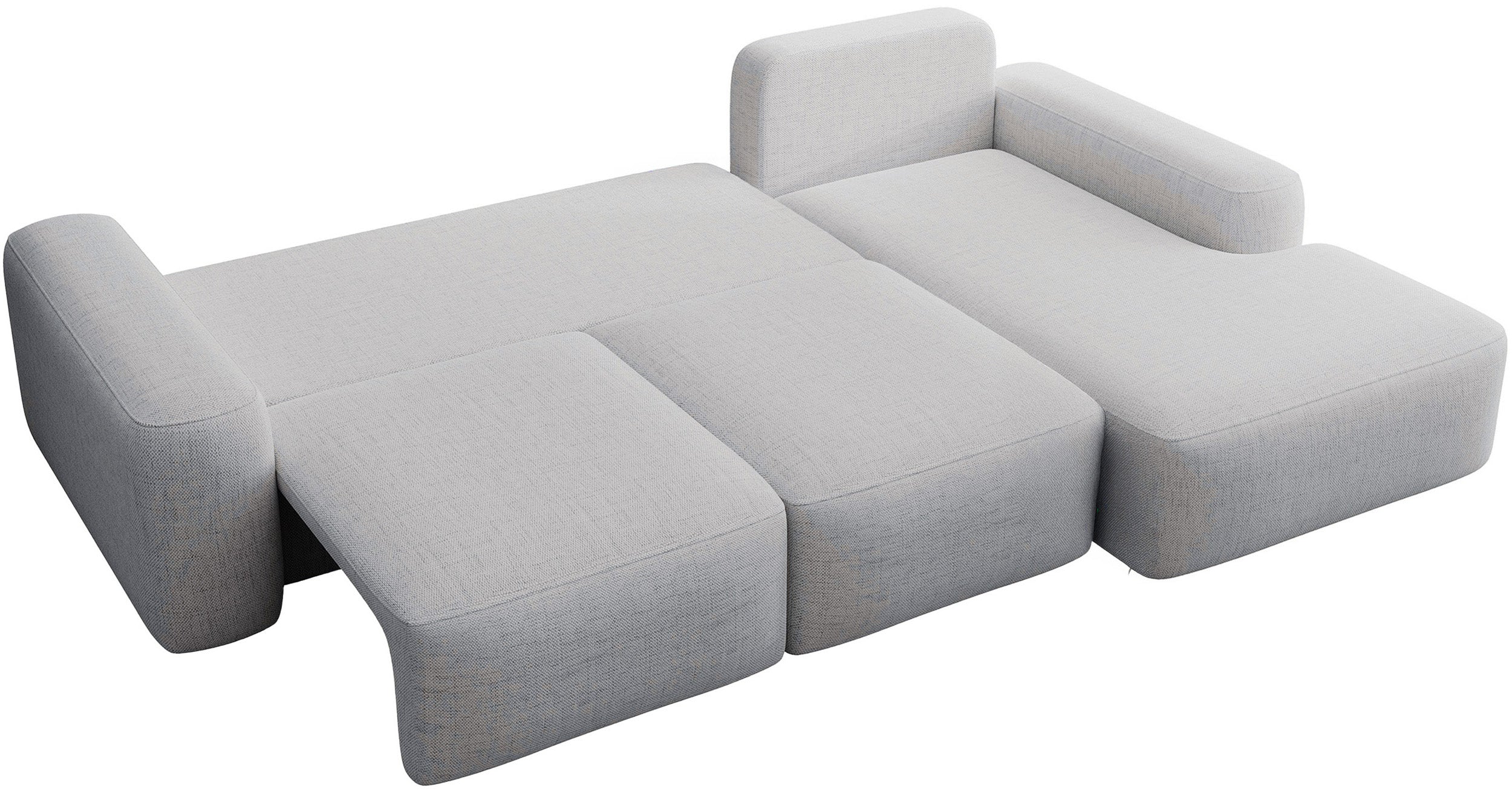 Kampinė sofa CARNOS, šviesiai pilkos spalvos