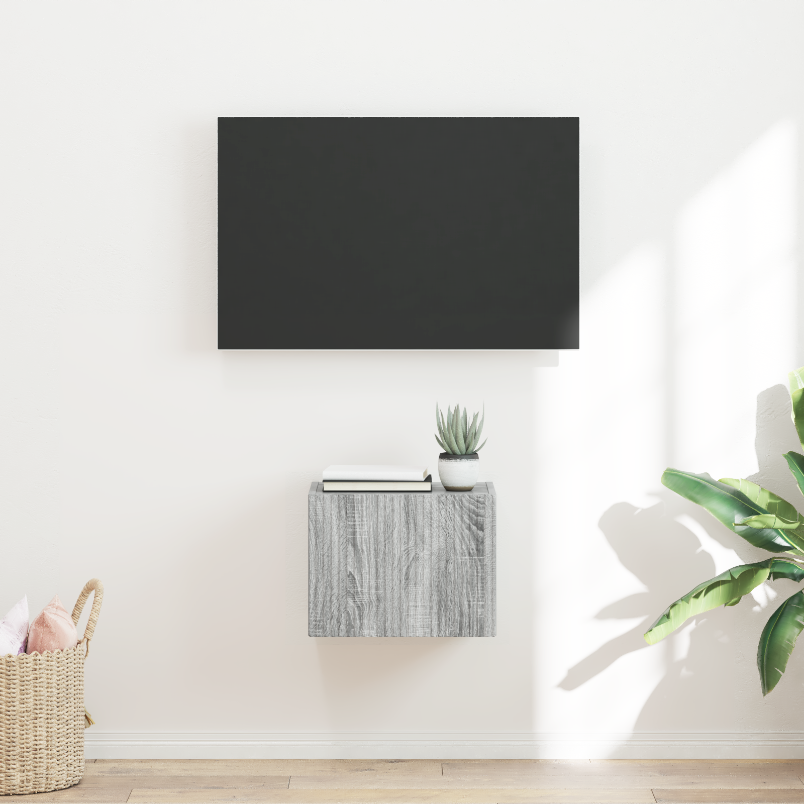 TV sieninė spintelė Pilkas Sonoma 39 x 31 x 29,5 cm