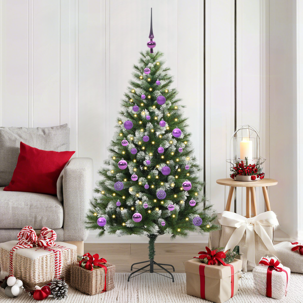 Artificial Flexible Christmas tree DREAM CRYSTAL, with snow-covered branches, 150 cm.