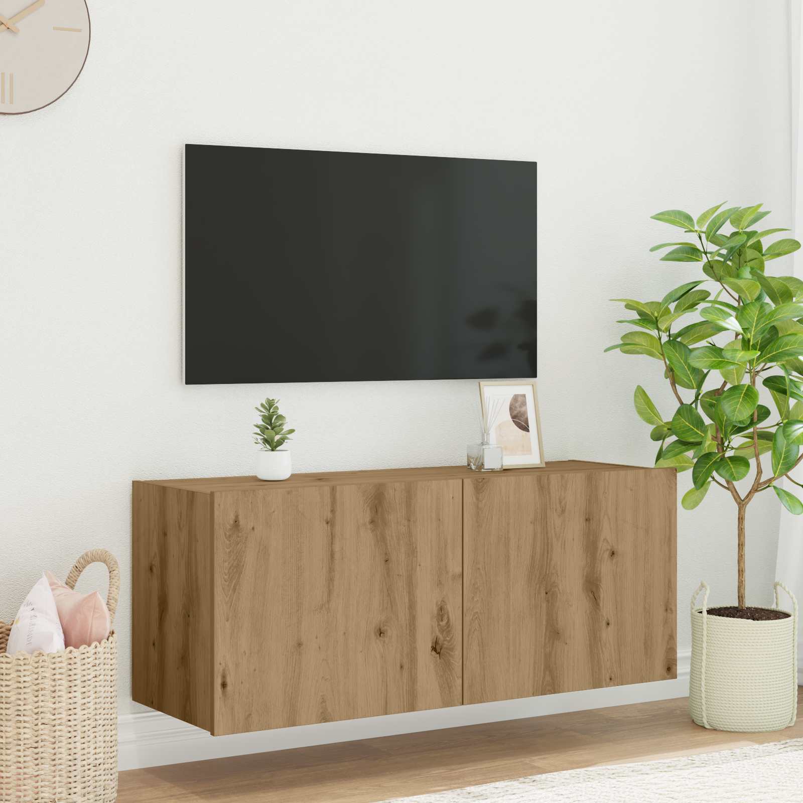 TV sieninė spintelė Amatininkų ąžuolas 100 x 35 x 41 cm