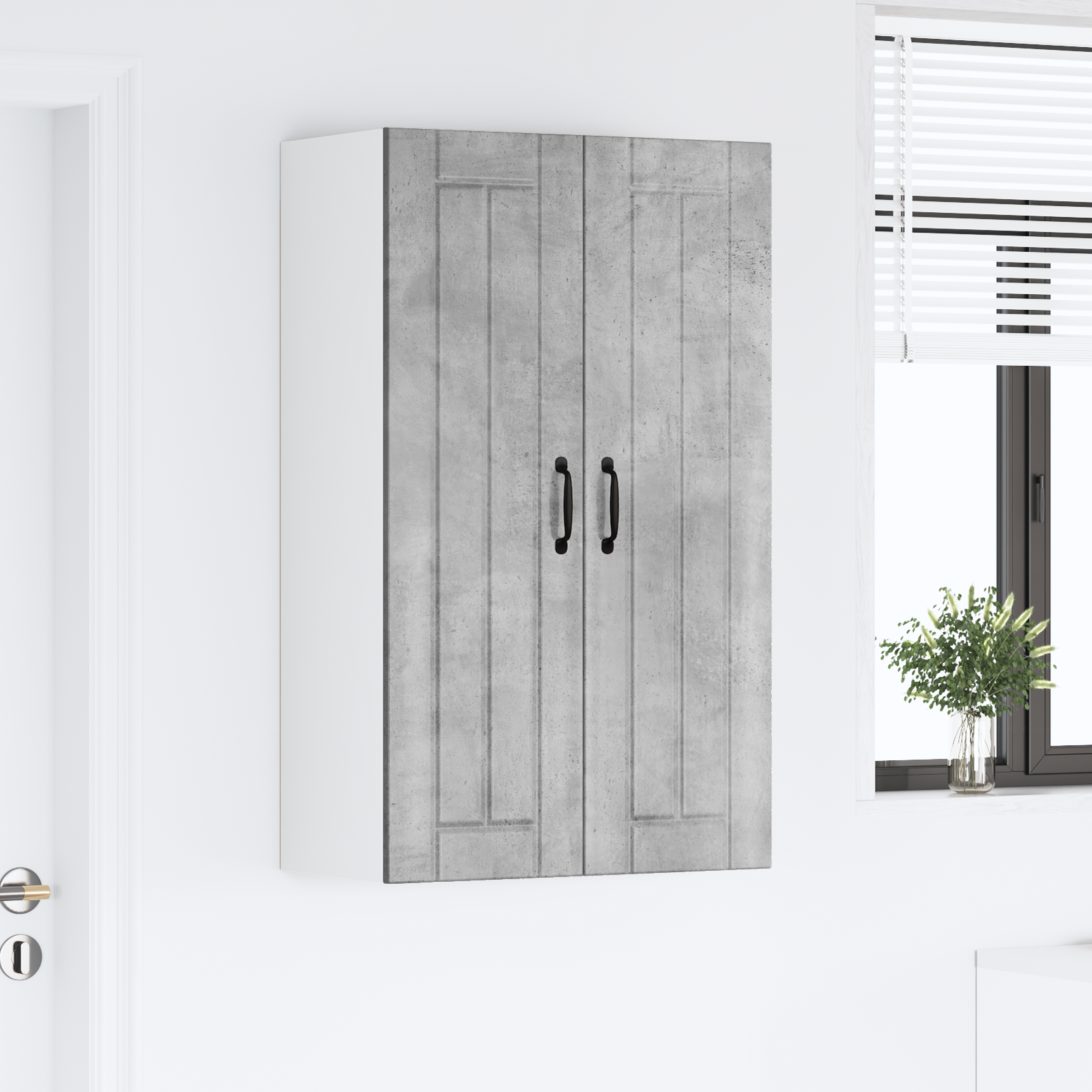 Virtuvės sieninė spintelė Betono pilka 60 x 31 x 100 cm