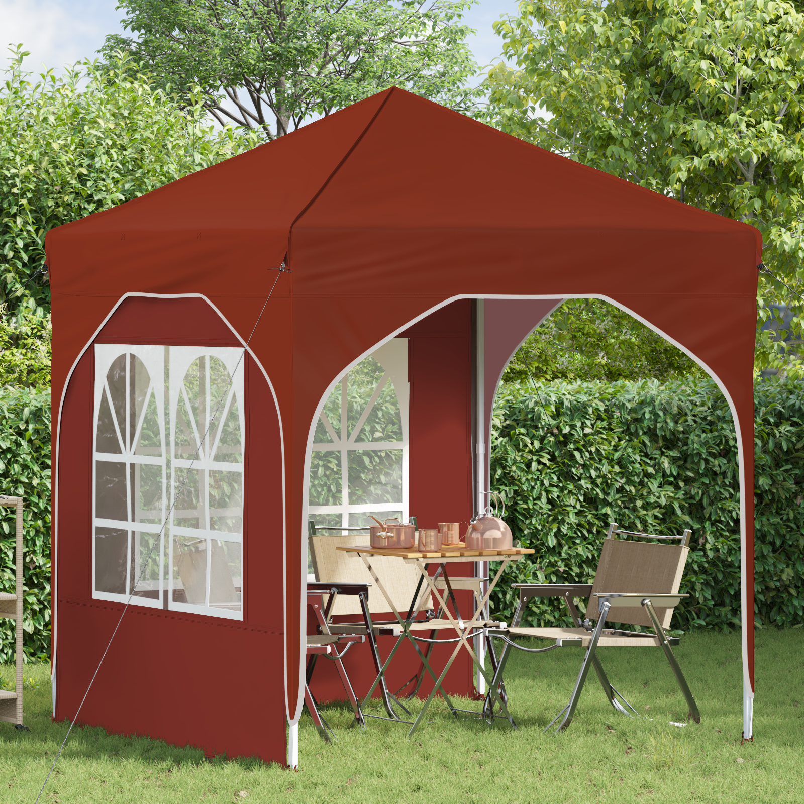 Pop-up teltis svinībām 192 x 192 x 245 cm Terakota