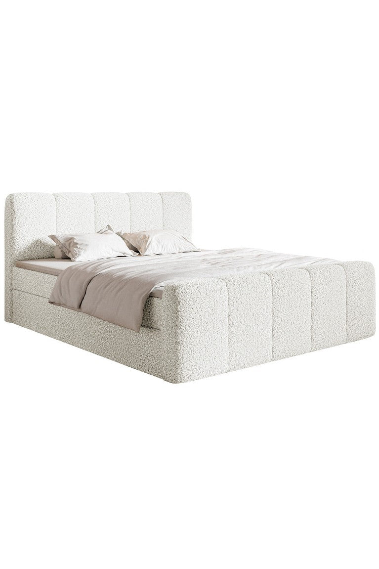Kontinentinė lova SOFTY II, kreminis boucle