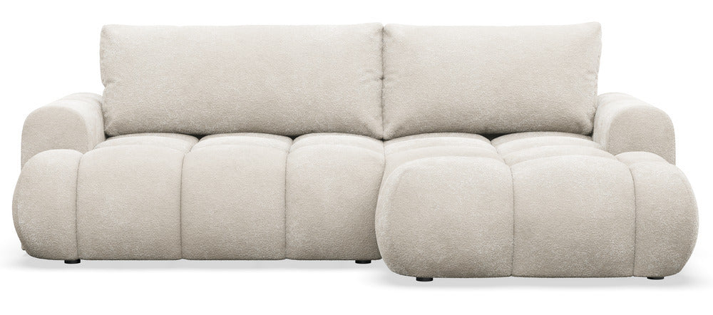 Kampinė sofa TARRA mini, kreminė, dešinė