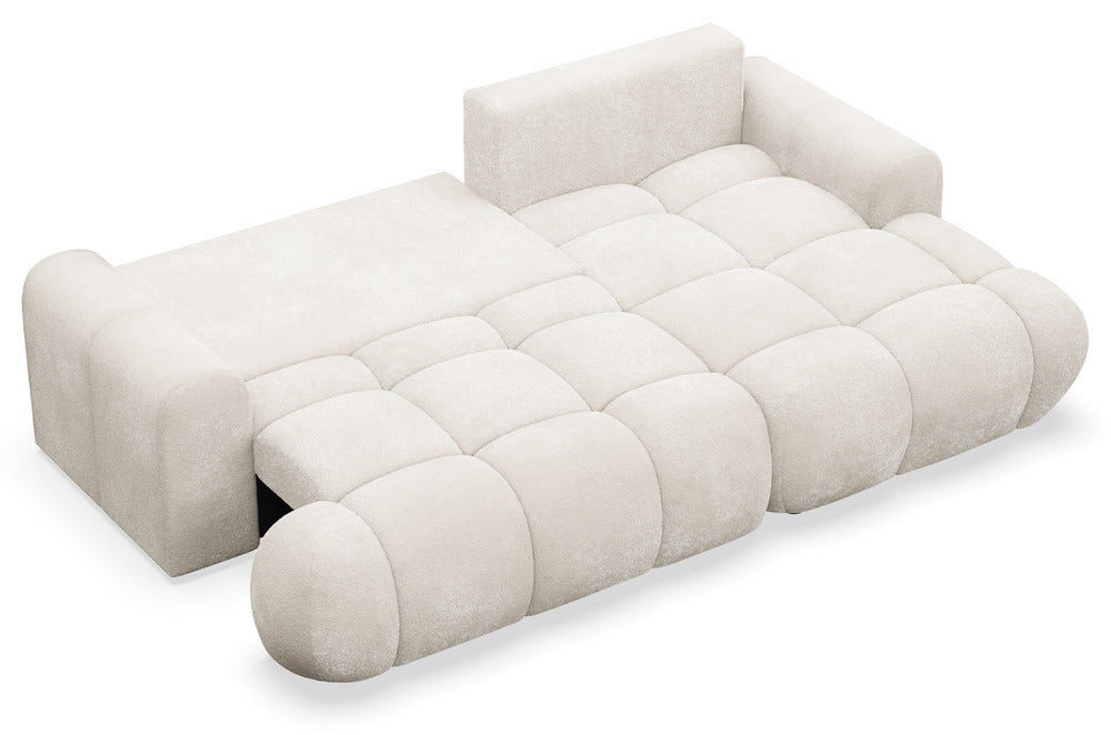 Kampinė sofa TARRA mini, kreminė, dešinė