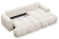 Kampinė sofa TARRA mini, kreminė, dešinė