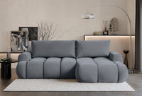 Kampinė sofa TARRA mini, pilka, dešinė