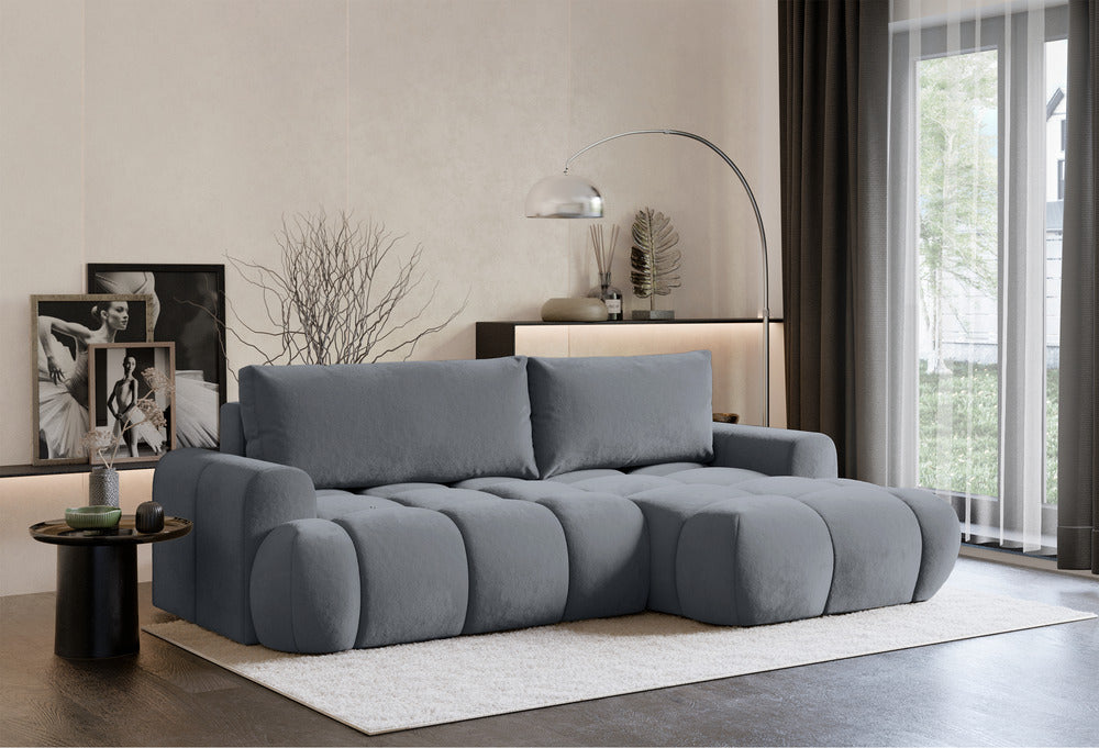 Kampinė sofa TARRA mini, pilka, dešinė