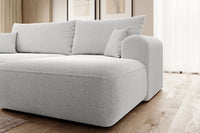 Kampinė sofa CORMAC, pilka, dešinė