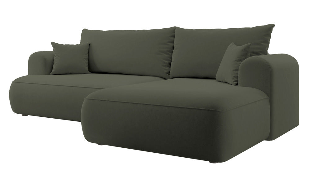 Kampinė sofa CORMAC, alyvuogių, dešinė