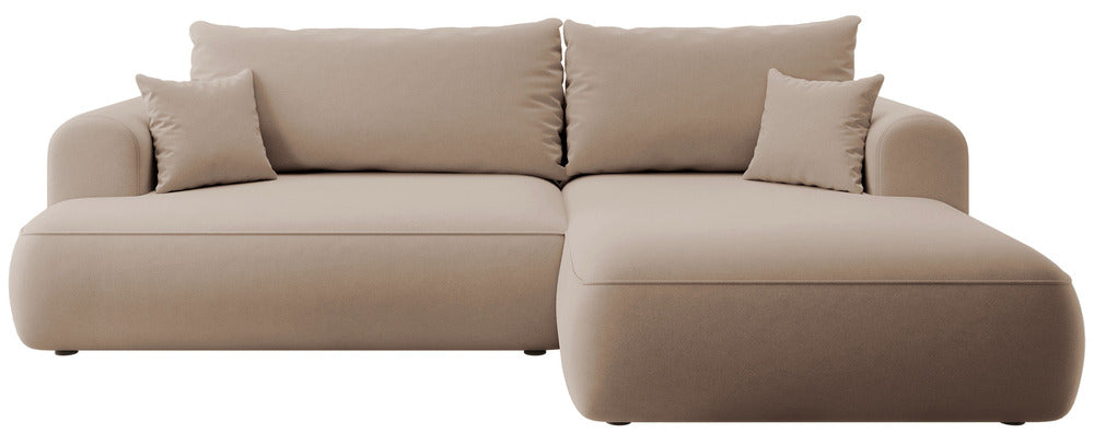 Kampinė sofa CORMAC, smėlinė, dešinė