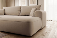 Kampinė sofa CORMAC, smėlinė, dešinė