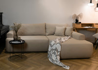 Kampinė sofa CORMAC, smėlinė, dešinė