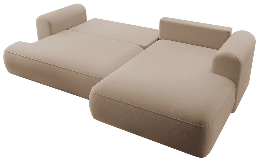 Kampinė sofa CORMAC, smėlinė, dešinė
