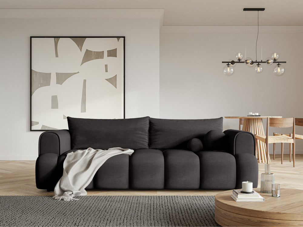 Sofa-lova ELIN, grafito veliūras, Magic