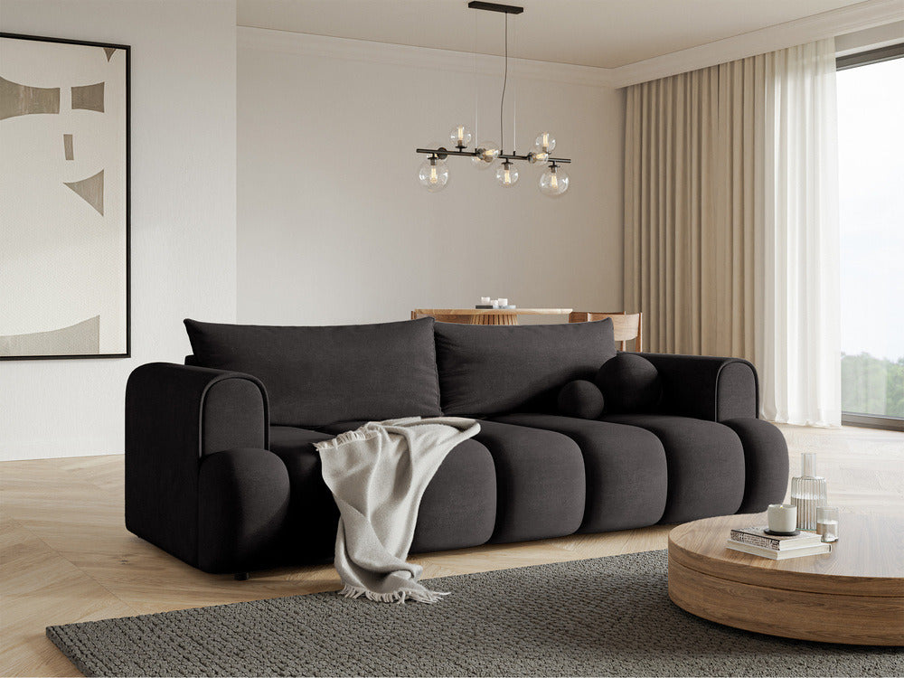 Sofa-lova ELIN, grafito veliūras, Magic