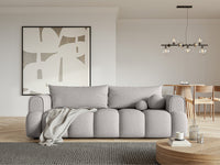 Sofa-lova ELIN, šviesiai pilka bouclé
