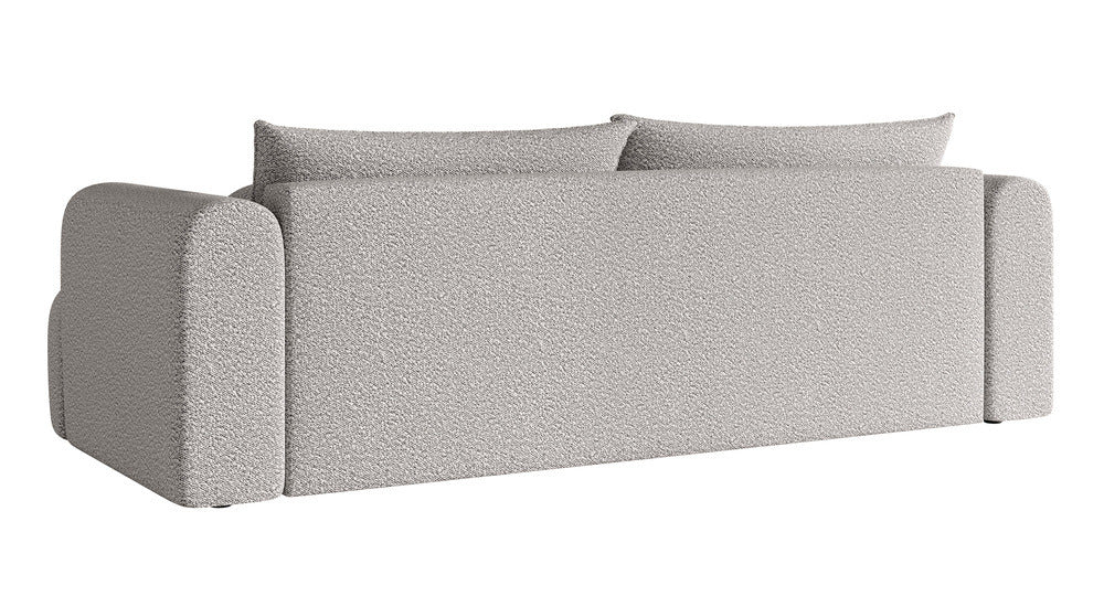 Sofa-lova ELIN, šviesiai pilka bouclé