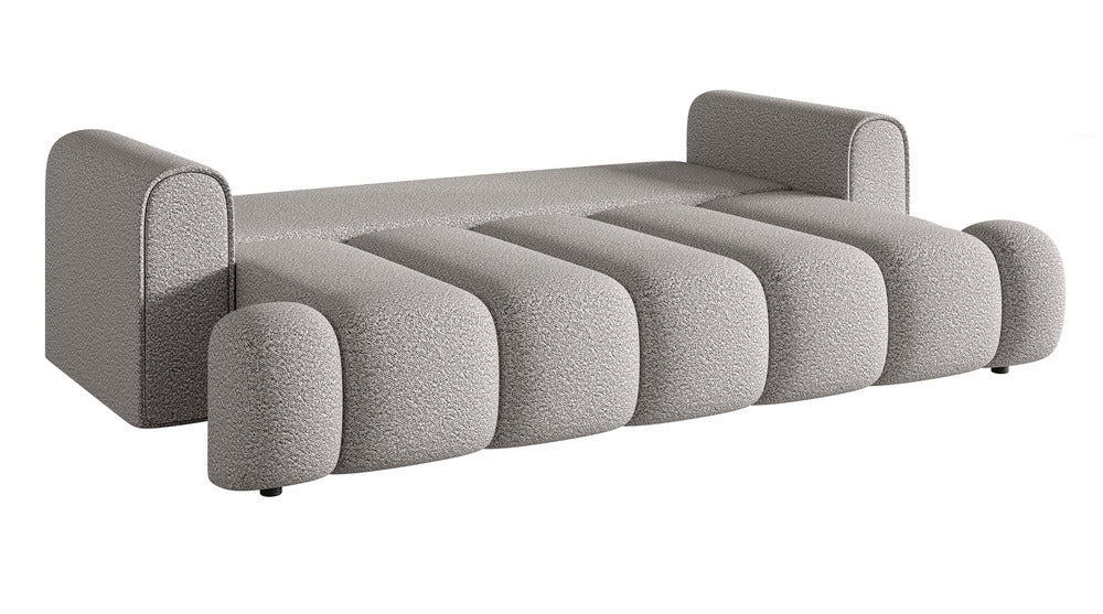 Sofa-lova ELIN, šviesiai pilka bouclé