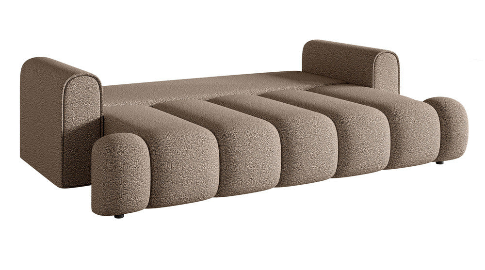 Sofa-lova ELIN, tamsiai smėlinė bouclé