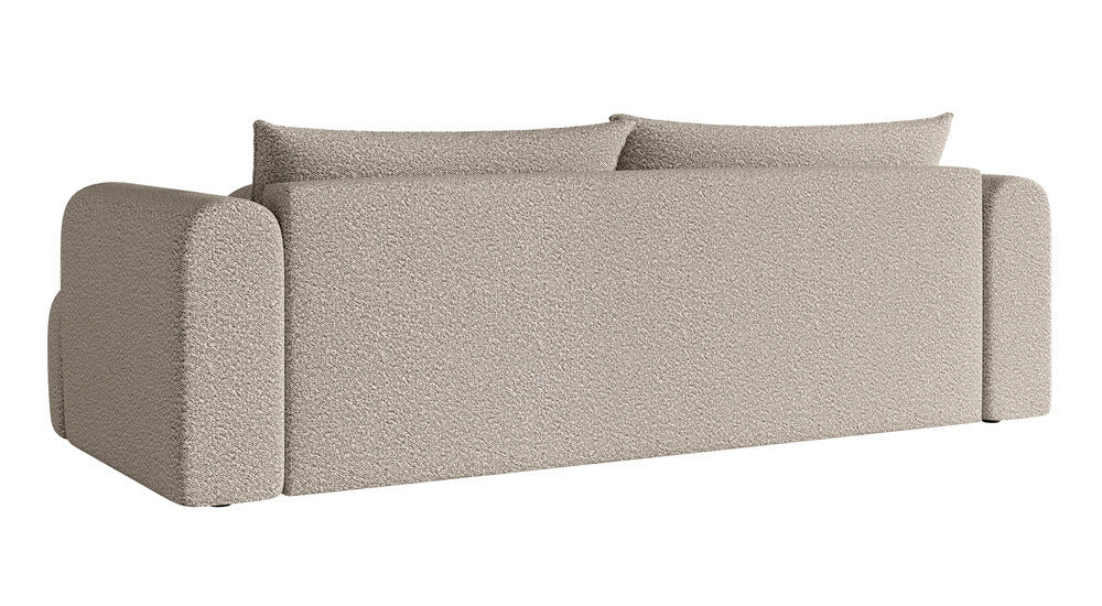 Sofa-lova ELIN, šviesiai smėlinė bouclé