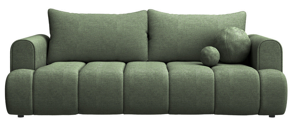 Sofa-lova ELIN, žalia šenilas, Flow