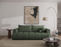 Sofa-lova ELIN, žalia šenilas, Flow