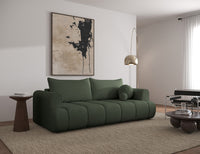 Sofa-lova ELIN, žalia šenilas, Flow