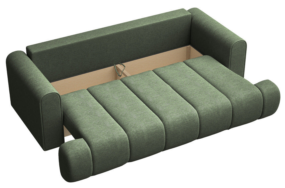 Sofa-lova ELIN, žalia šenilas, Flow
