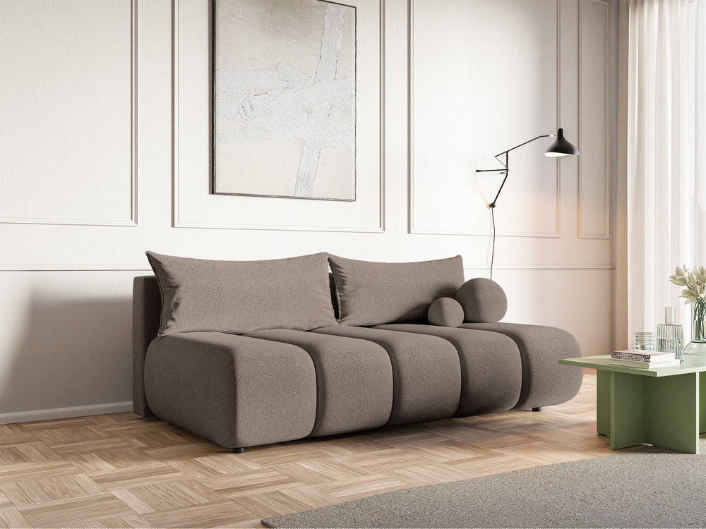 Sofa-lova ELIN mini, smėlinis šenilas