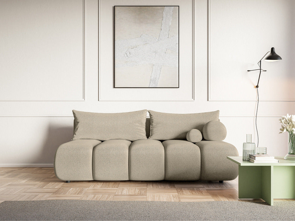 Sofa-lova ELIN mini, šviesiai smėlinis šenilas