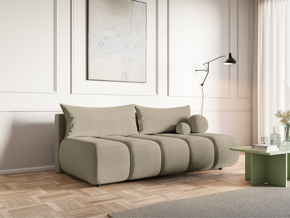 Sofa-lova ELIN mini, šviesiai smėlinis šenilas