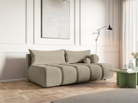 Sofa-lova ELIN mini, šviesiai smėlinis šenilas