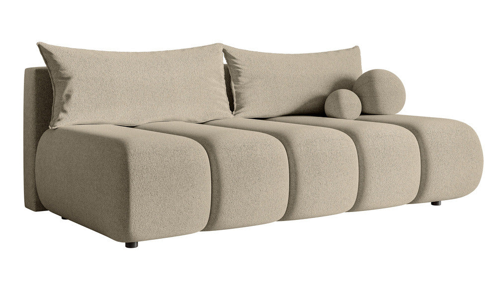 Sofa-lova ELIN mini, šviesiai smėlinis šenilas