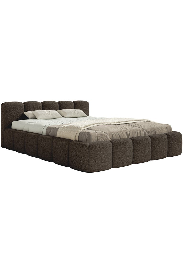 Miegamojo lova SOFTY LOW, ruda boucle