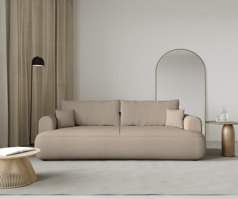 Sofa-lova CORMAC, smėlinis šenilas, Sicuro