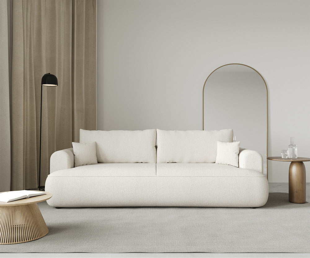 Sofa-lova CORMAC, kreminis šenilas, Sicuro