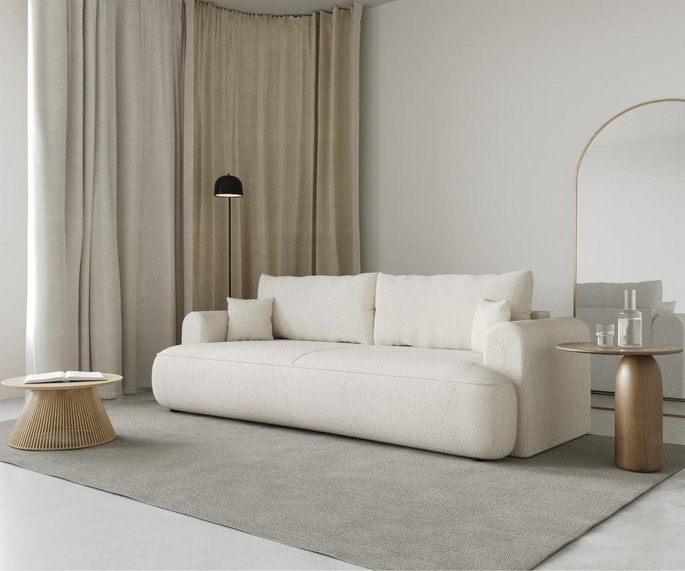 Sofa-lova CORMAC, kreminis šenilas, Sicuro