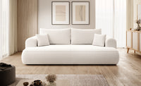 Sofa-lova CORMAC, balta, bouclé
