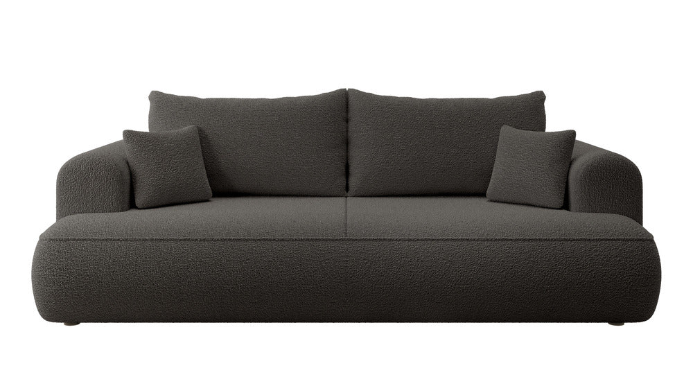Sofa-lova CORMAC, tamsiai pilka bouclé