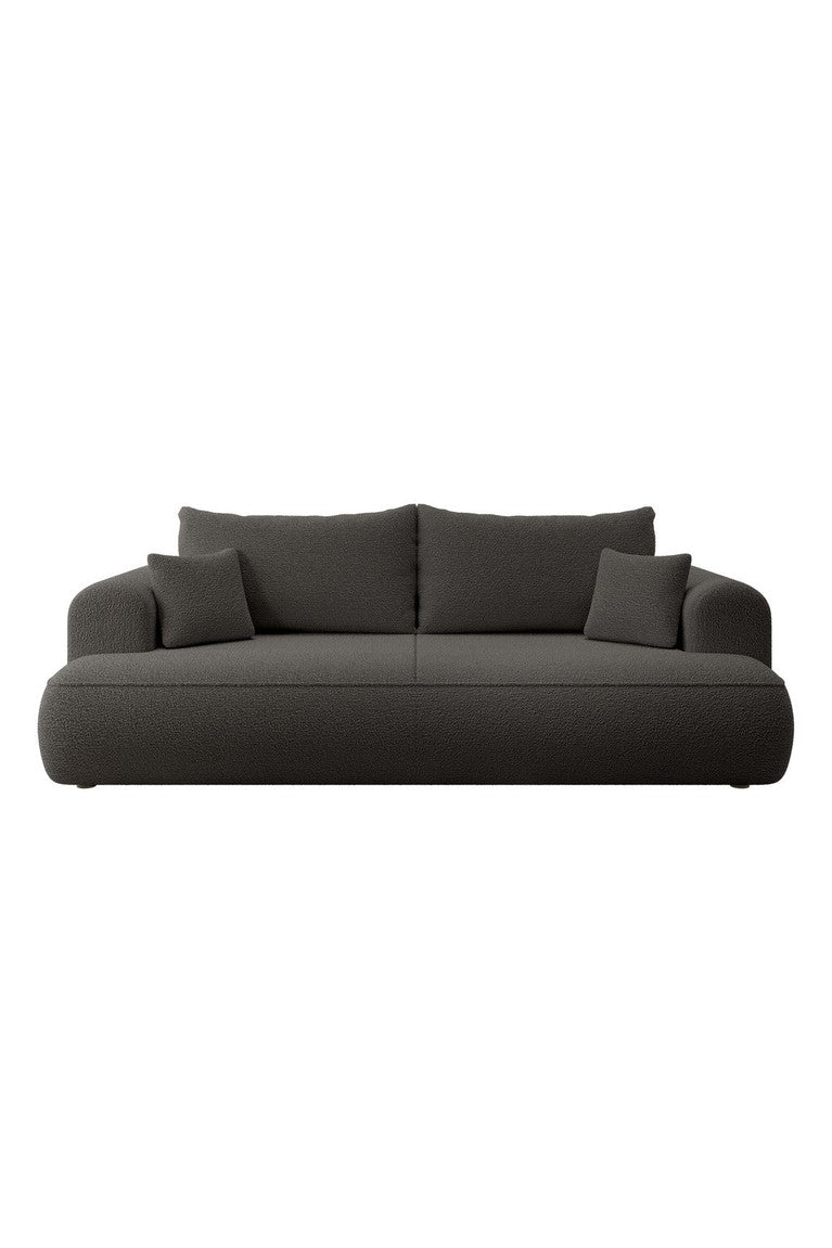Sofa-lova CORMAC, tamsiai pilka bouclé